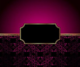 Ornate decor background with retro frame vectors 07