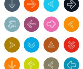 Outlines arrow icons set