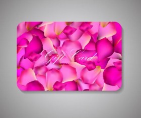 Pink petal with gift card vector