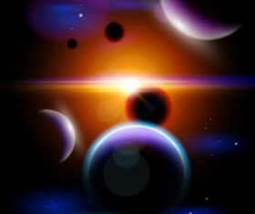 Planet dance vector background