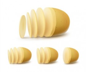 Potato slices vectors