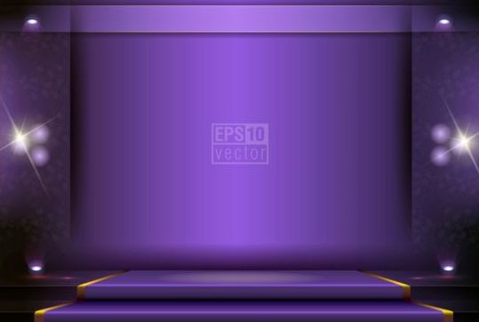 Purple stage design backgroud vector