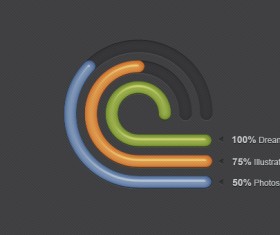 Radial Diagrams PSD Infographic