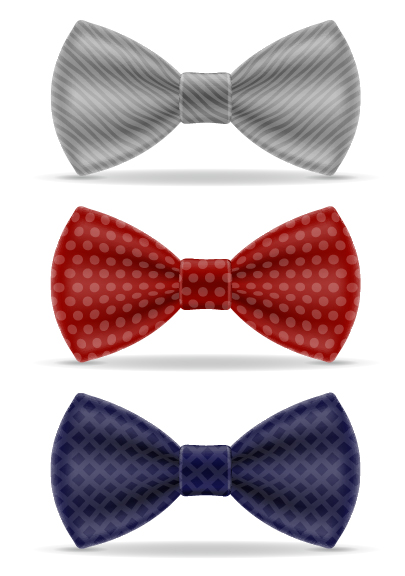 Realistic bow vector template 01