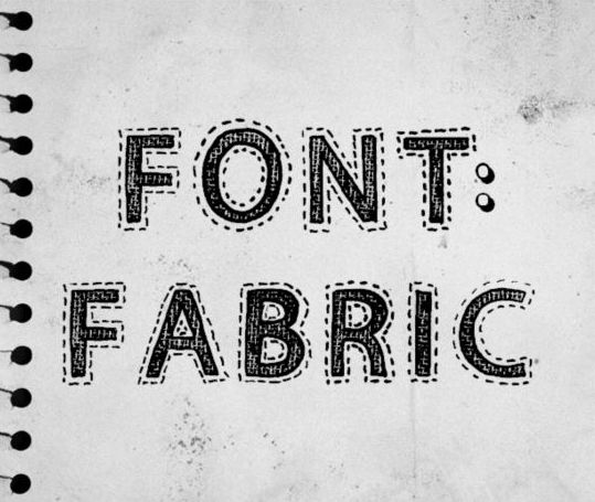 Realistic fabric fonts