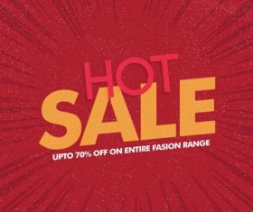 Red hot sale background template vector 01
