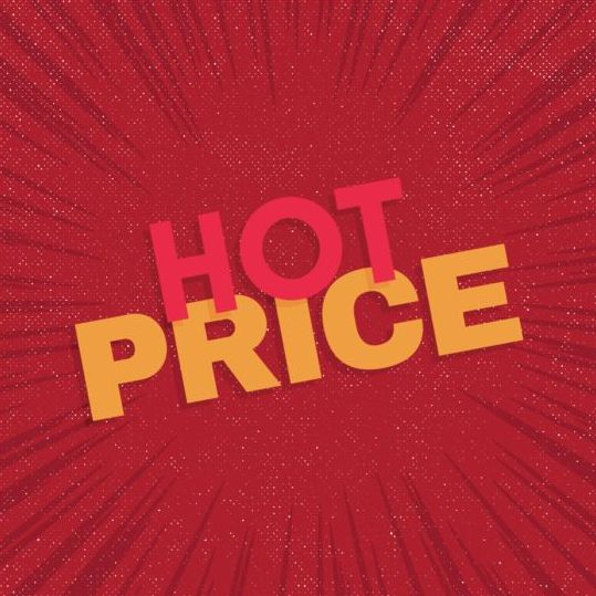 Red hot sale background template vector 02