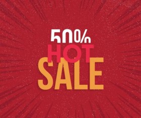 Red hot sale background template vector 03