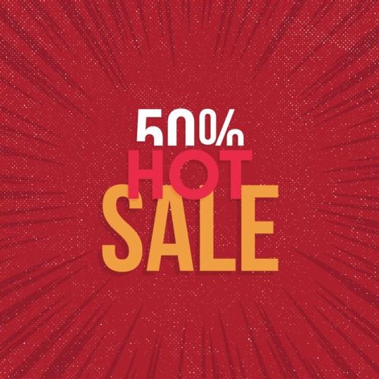 Red hot sale background template vector 03