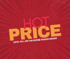 Red hot sale background template vector 04