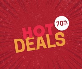 Red hot sale background template vector 08