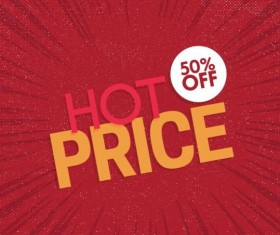 Red hot sale background template vector 10