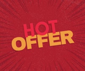 Red hot sale background template vector 11