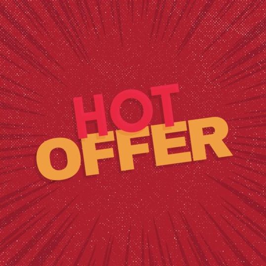 Red hot sale background template vector 11