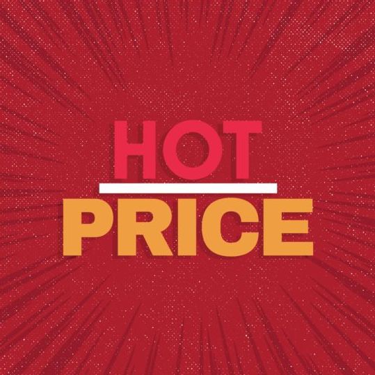Red hot sale background template vector 12