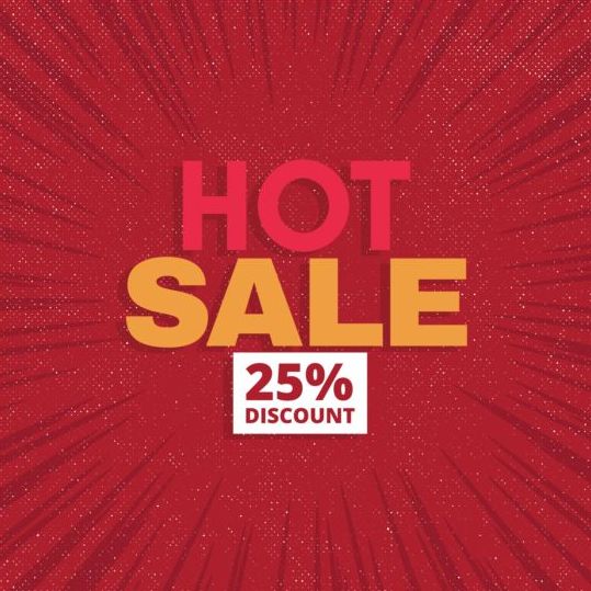 Red hot sale background template vector 13