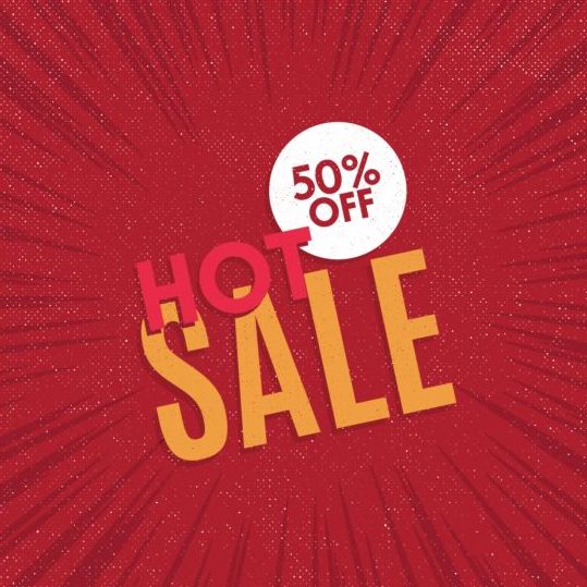 Red hot sale background template vector 14