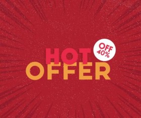 Red hot sale background template vector 15