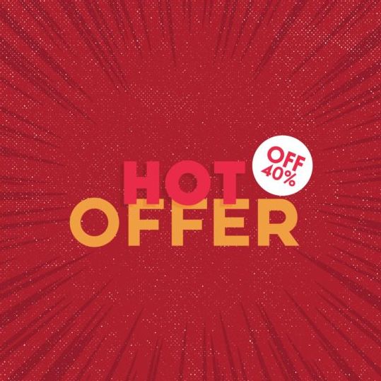 Red hot sale background template vector 15