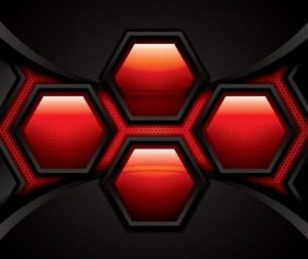 Red with carbon black modern background vector 03