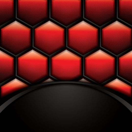 Red with carbon black modern background vector 04