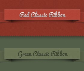 Ribbon psd banners