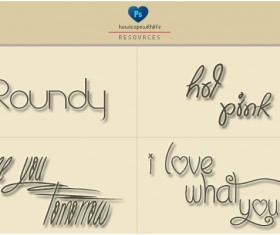 Romantic love fonts pack