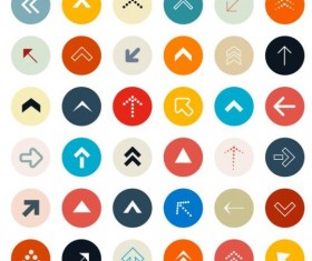 Round arrow icons set 01