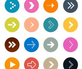 Round arrow icons set 02