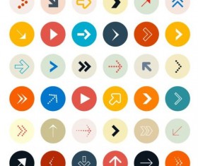 Round arrow icons set 03