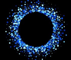 Round frame with black background vector