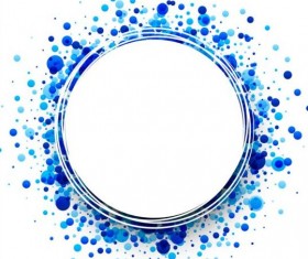 Round frame with blue dots vector
