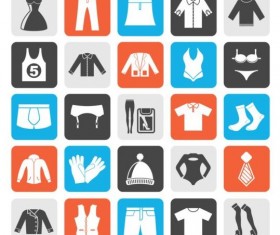 Rounded square apparel icons