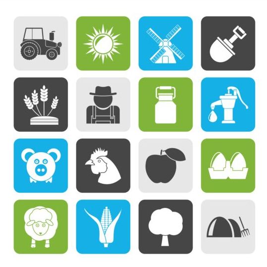 Rounded square farm icons
