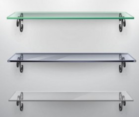 Shelves glass design vector