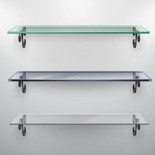 Shelves glass design vector