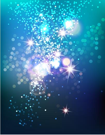 Shining light with blue background vector