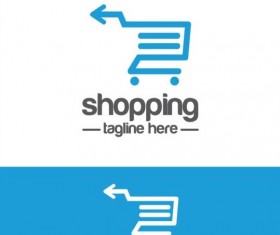 Shopping cart logo vector material 03