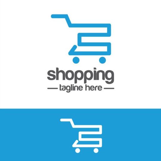 Shopping cart logo vector material 05