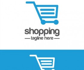 Shopping cart logo vector material 06