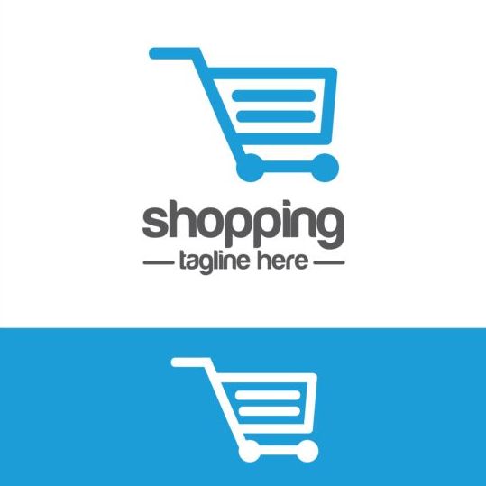Shopping cart logo vector material 06