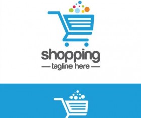 Shopping cart logo vector material 07