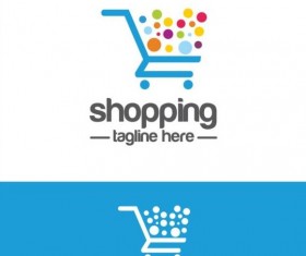 Shopping cart logo vector material 09