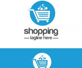 Shopping cart logo vector material 10