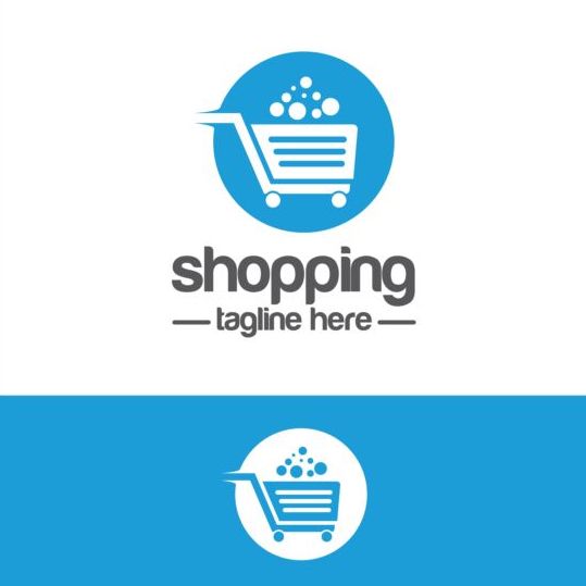 Shopping cart logo vector material 10