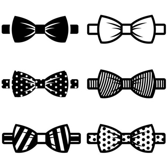 Simple black bow vector free download