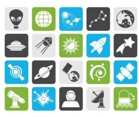 Sstronomical icons set