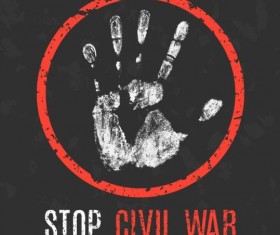 Stop Civil War sign vector