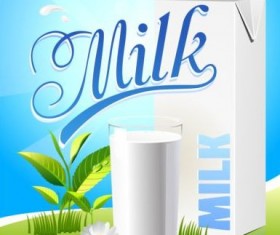 Summer milk poster vector
