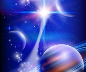 Sun galaxy background art vector